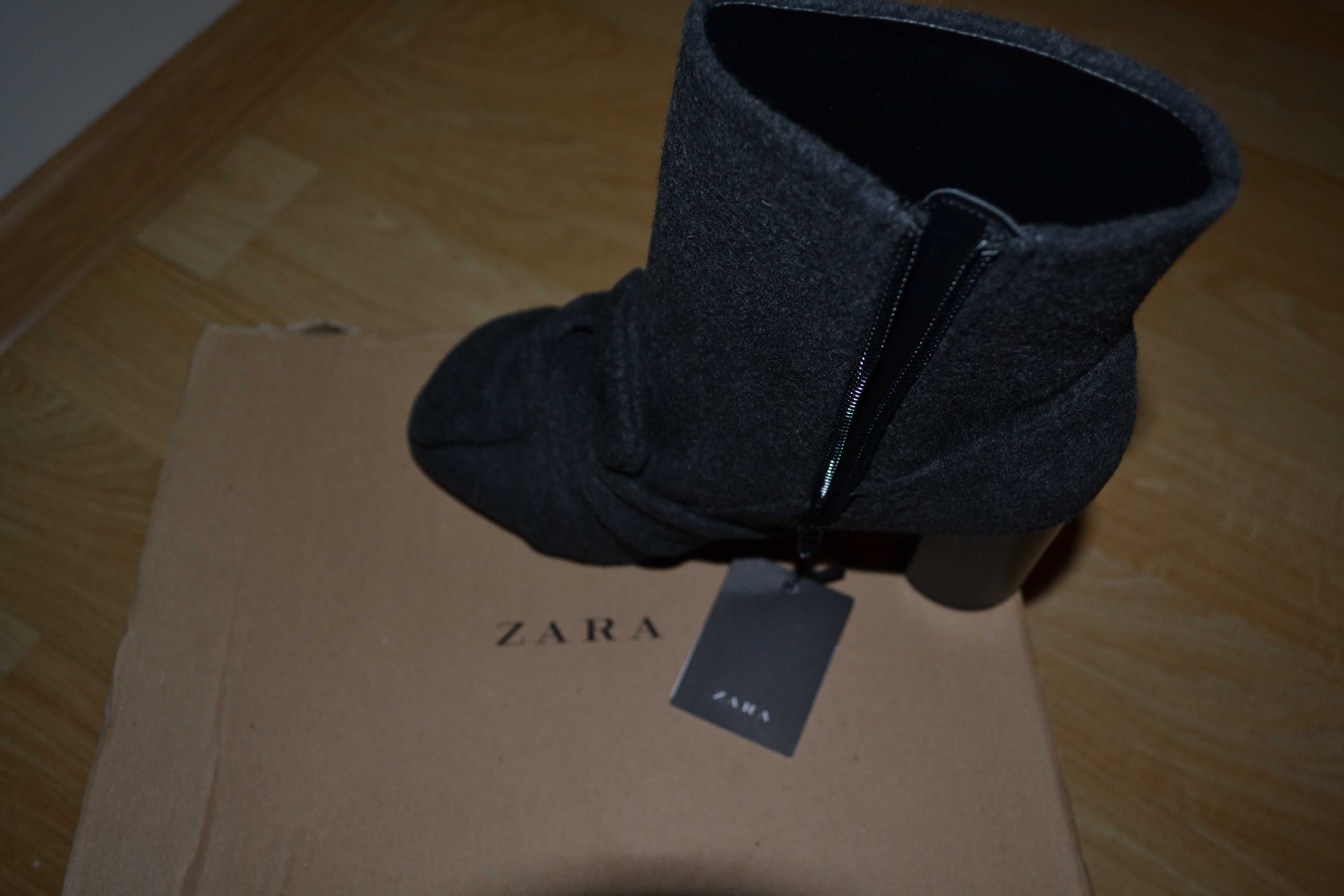 Nowe kozaki botki filcowe ZARA roz. 38