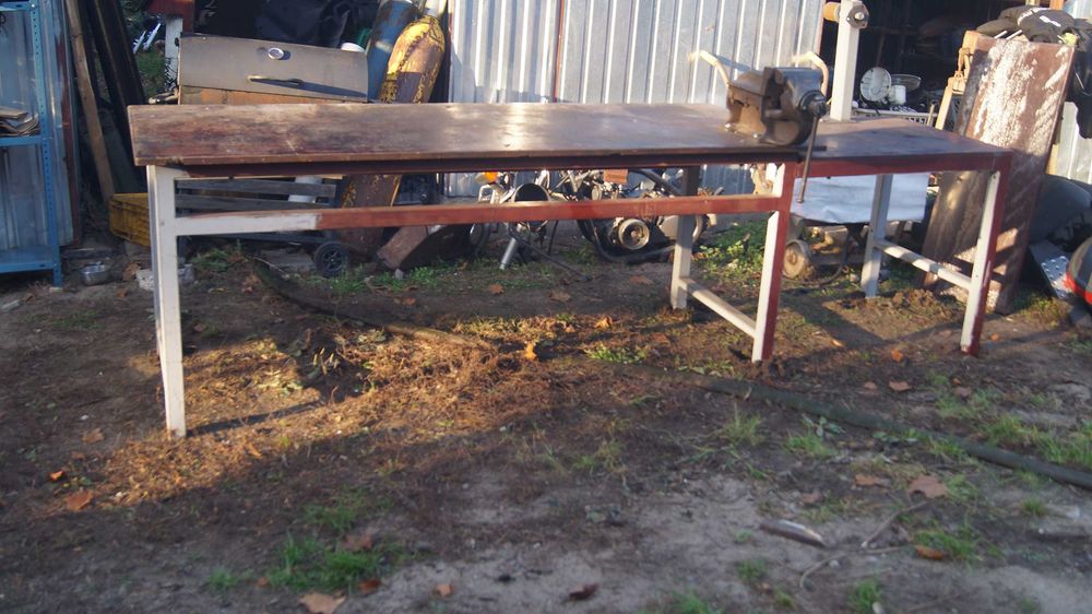 Falbanek stół warsztatowy proszkowo malowany 300X80X85cm solidny