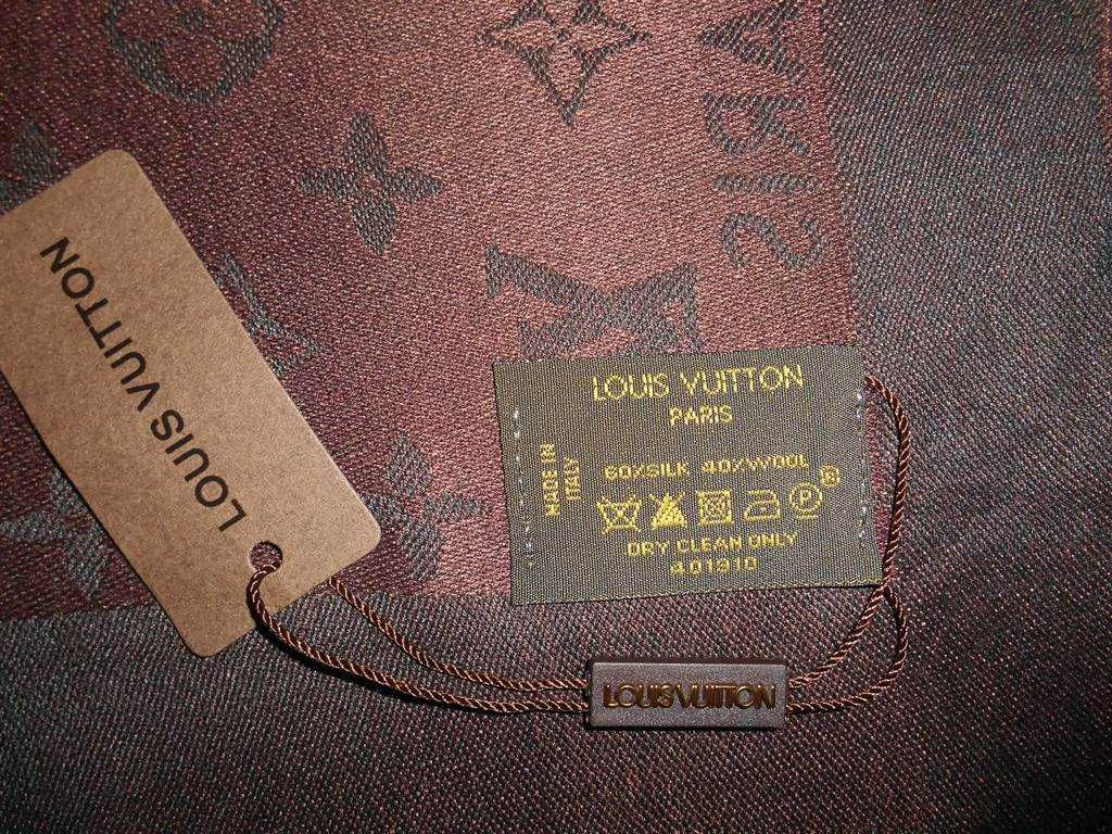 Louis Vuitton, Szalik chusta Szal apaszka damski kasmir, Francja 54-12