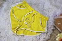 Select żółte bawełniane spodenki dresowe M