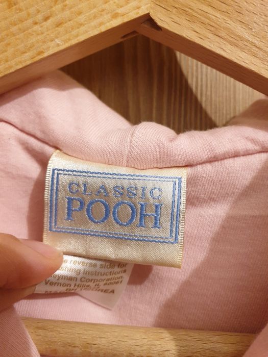 Różowy śpiworek Kubuś Puchatek one size miejsce na pasy ciepły, polar