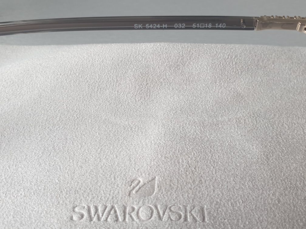 Oprawki SWAROVSKI SK5424-H 032, okulary z cyrkoniami srebrne