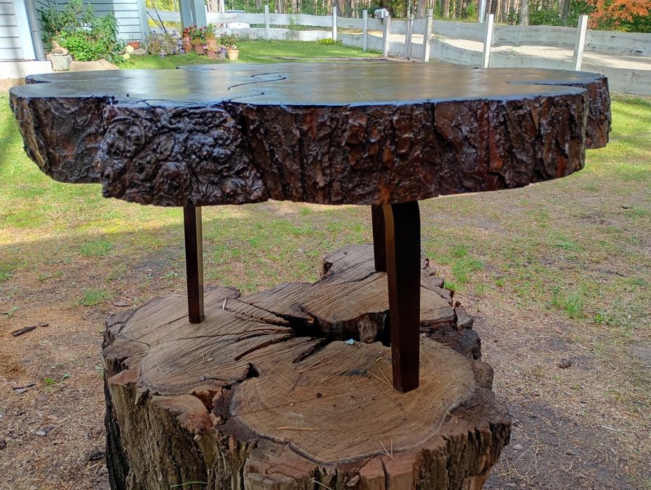 Stolik kawowy kasztanowiec śr. 90 cm gr.7 cm