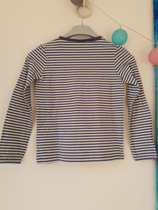 Bluzka biało-granatowe prążki 146 Domyos