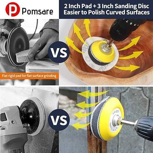 pomsare 120 szt tarcze szlifierskie 75 mm z 2 podkładkami x