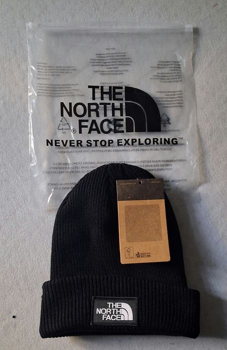 Czapka the north face czarna zimowa tnf af1