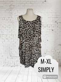 Sukienka panterka Simply M/XL, modna w tym sezonie