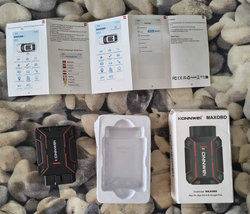 Новий Автосканер Konnwei MAXOBD сканер помилок OBD 2 Сканер ошибок