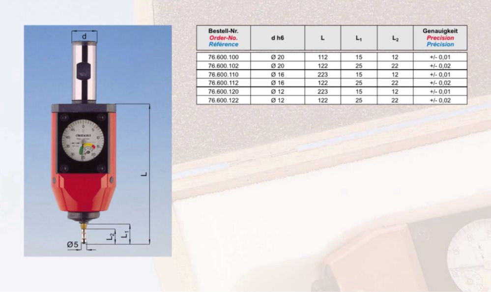 3D тестер, щуп, центроискатель, индикатор 0,01мм Diebold, Германия