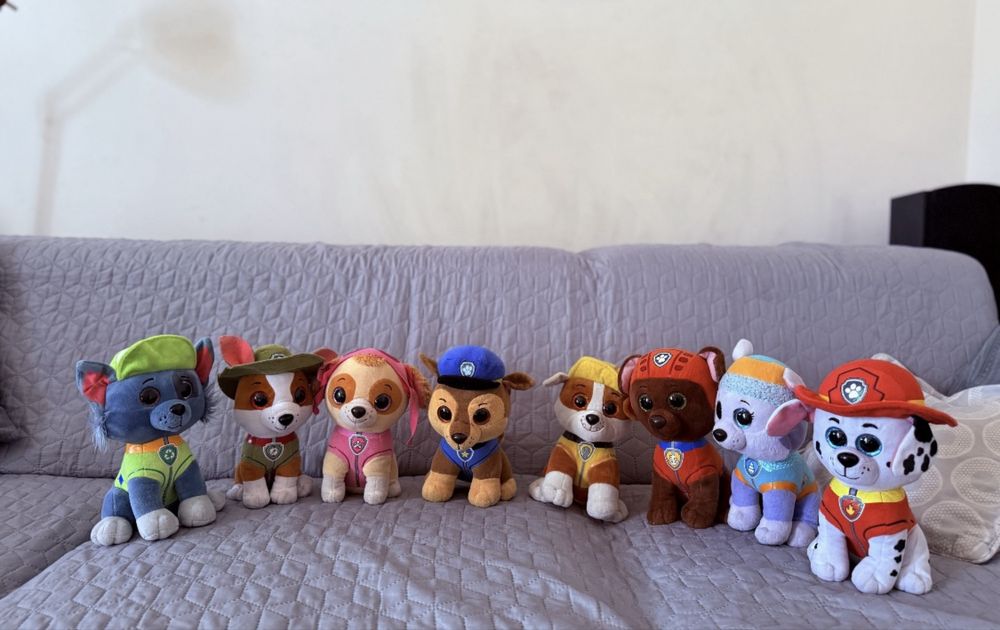 Psi Patrol. Zestaw oryginalnych maskotek