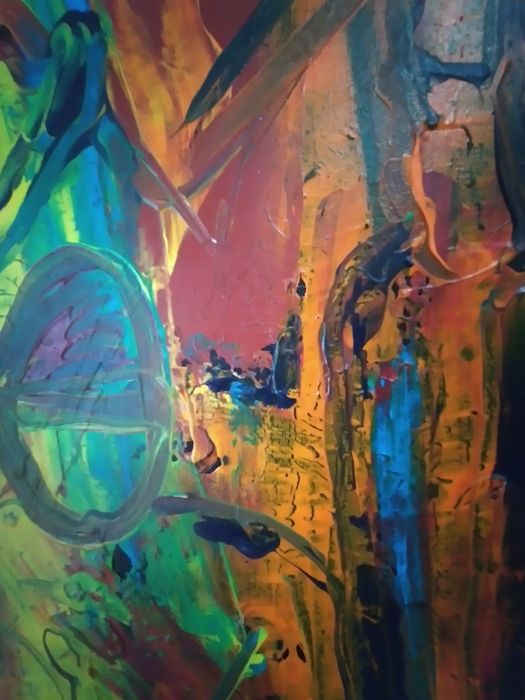 Acrílico sobre tela, abstrato, Vítor Pisco