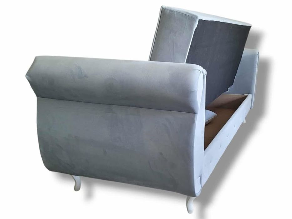 Rozkładana Kanapa zestaw Sofa Fotel pufa podnóżek funkcja spania NOWE