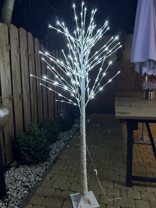 Drzewko świecące ked 150 cm biały zimny drzewko świąteczne