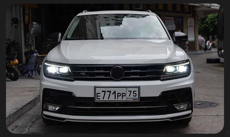 Reflektory lampy samochodowe LED DRL + HID do VW Tiguan