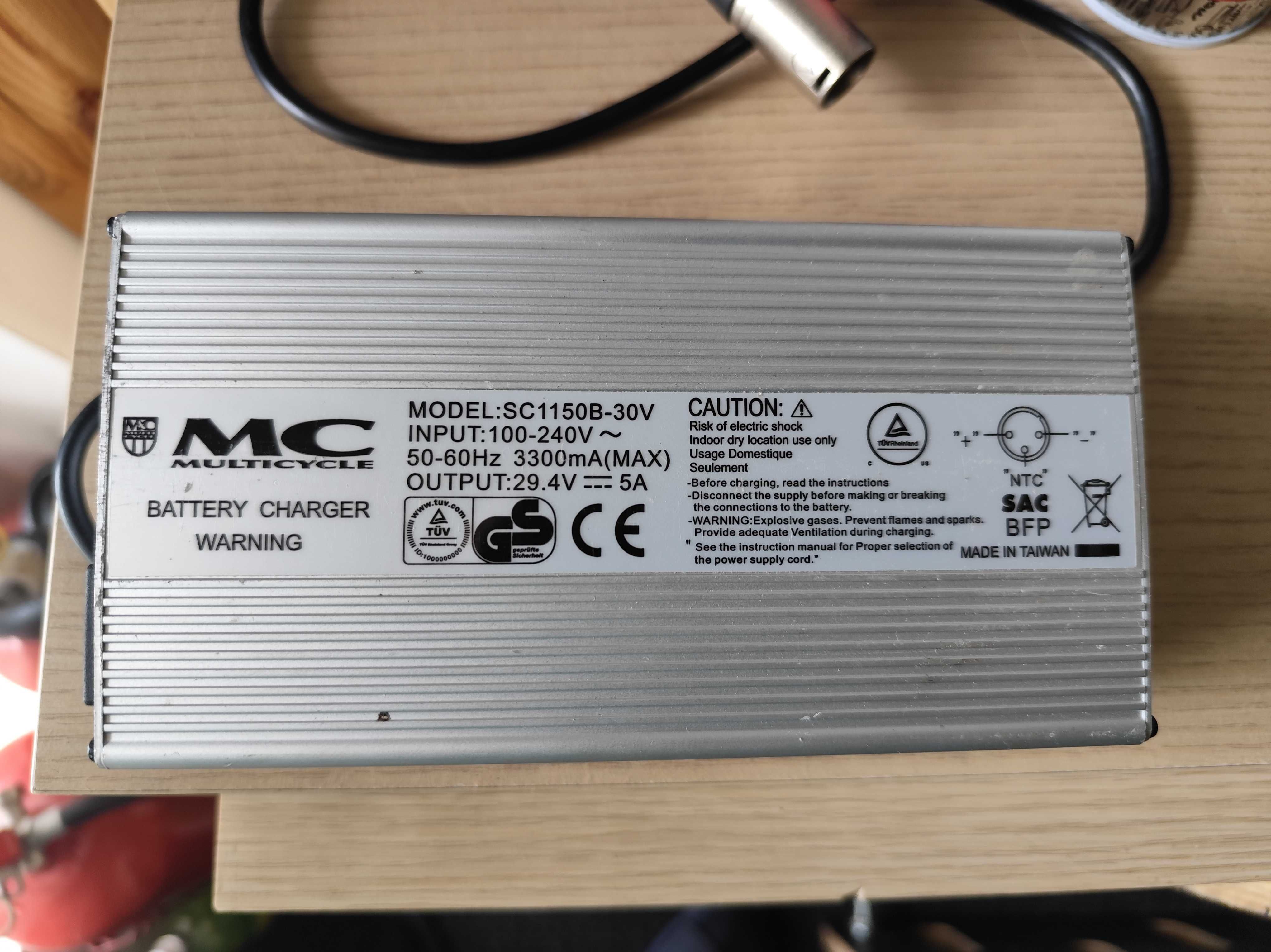 nowa ładowarka 29,4v 5a mc multicycle bikell 3 pin