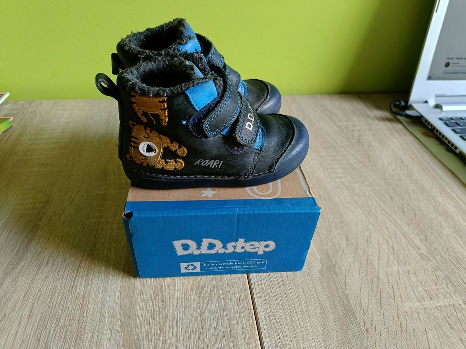 Skórzane kozaki DD.step rozm.22 dla.wkl. 14,5cm