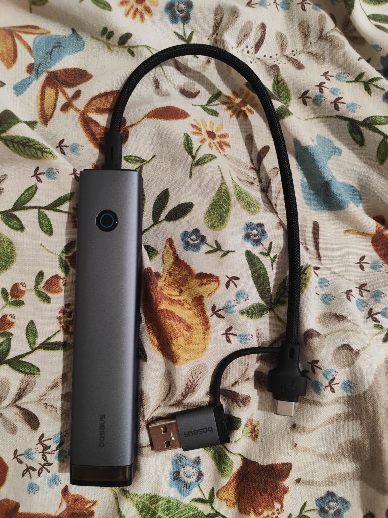 USB-хаб Baseus UltraJoy Series (4 порти, 10 Гбіт/с, Space Grey)