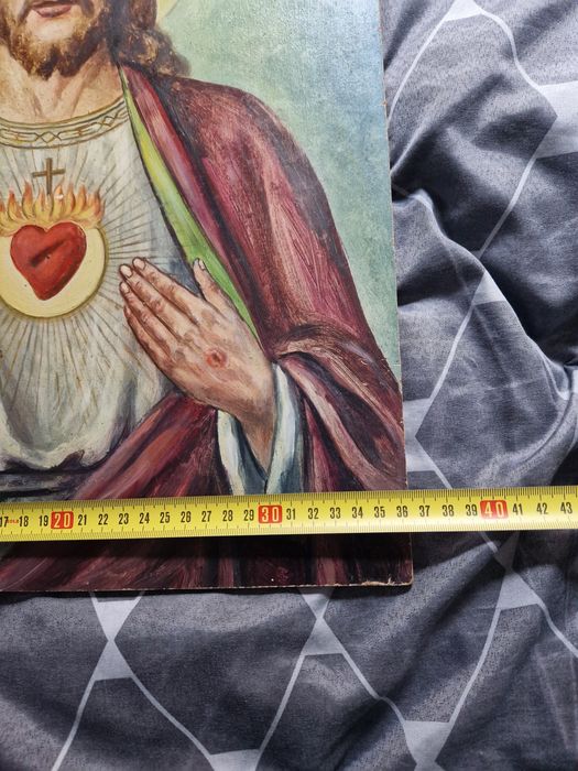 Obraz religijny „Najświętsze Serce Jezusa” – malowany ręcznie, olej na