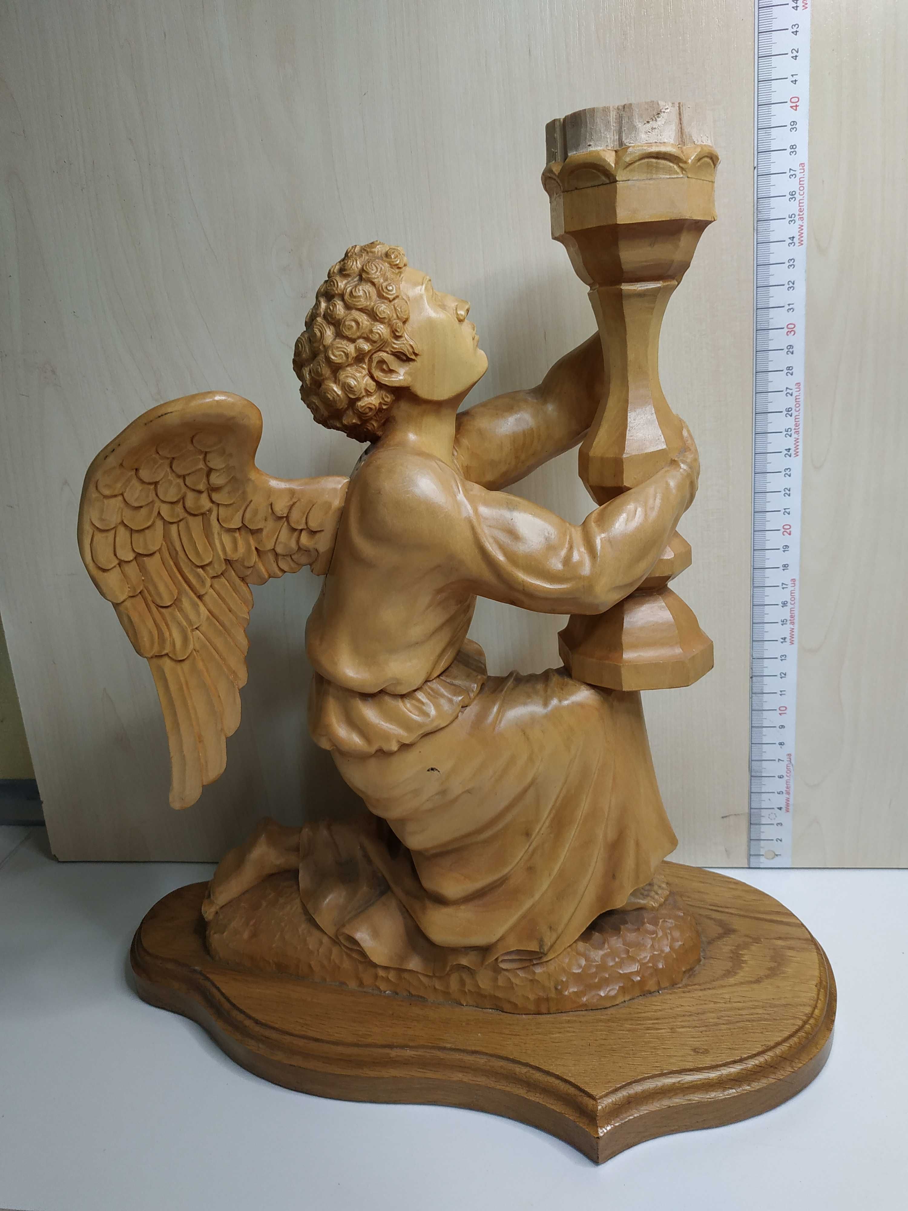 Большая (40 см) скульптура Ангела, дерево, ручная работа