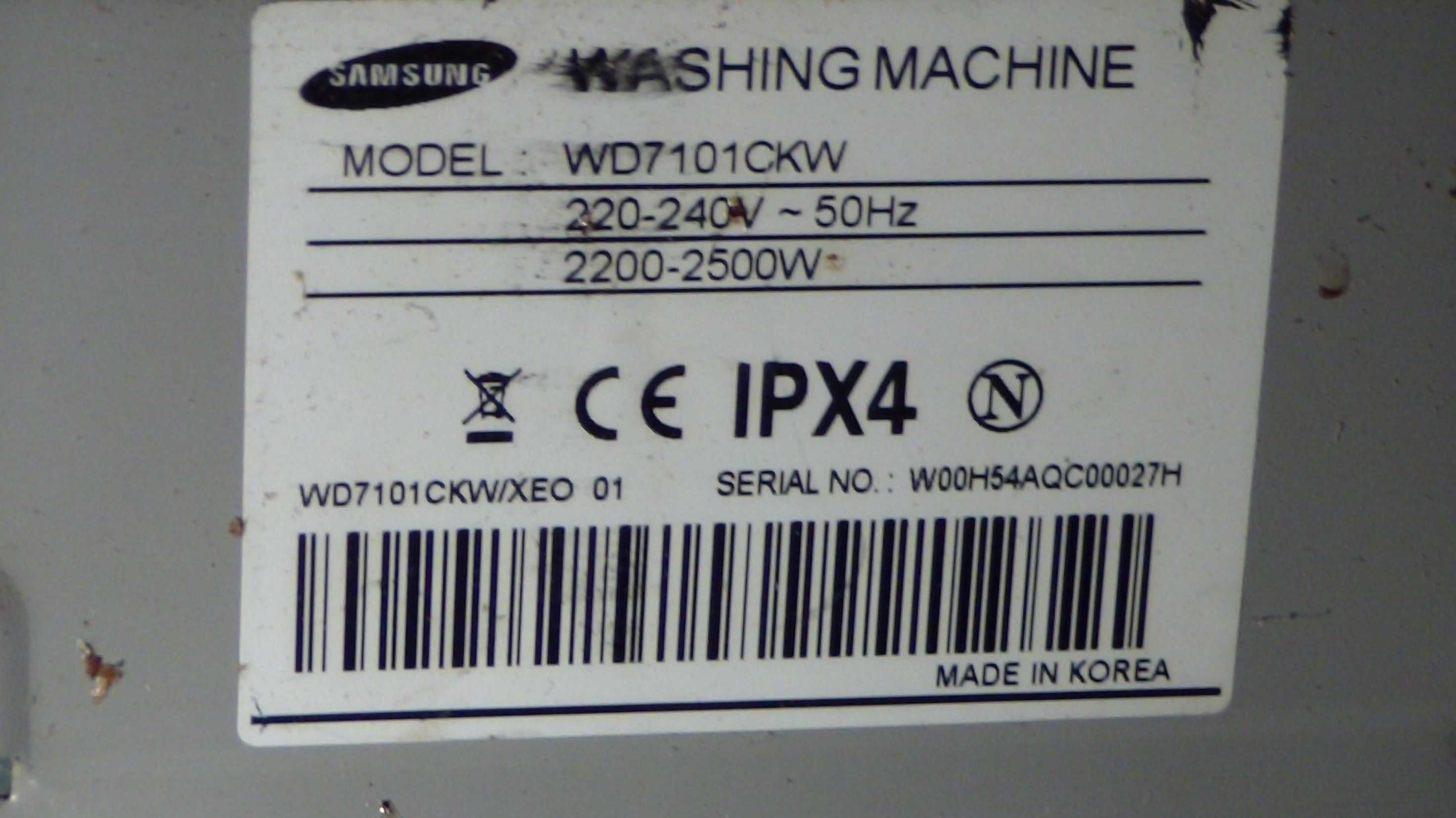 Pralko-suszarka Samsung WD7101CKW