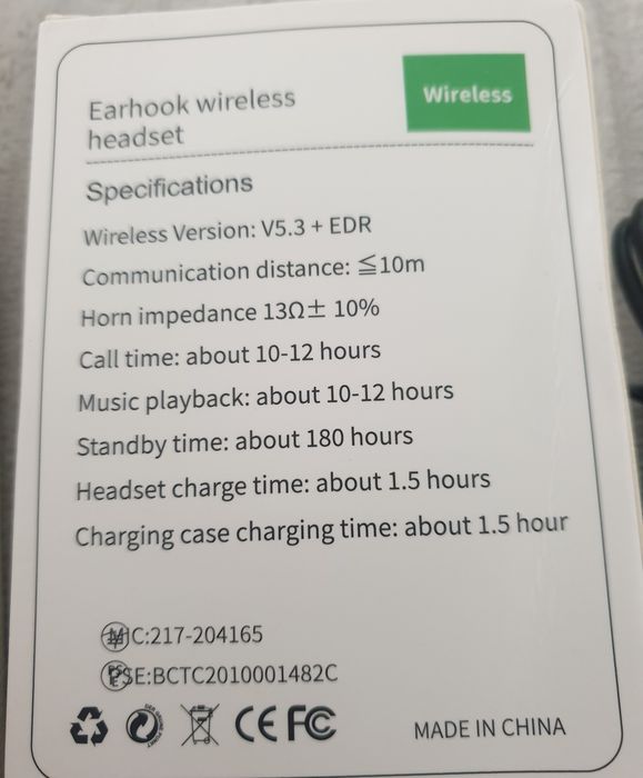 Auricular novo sem fios