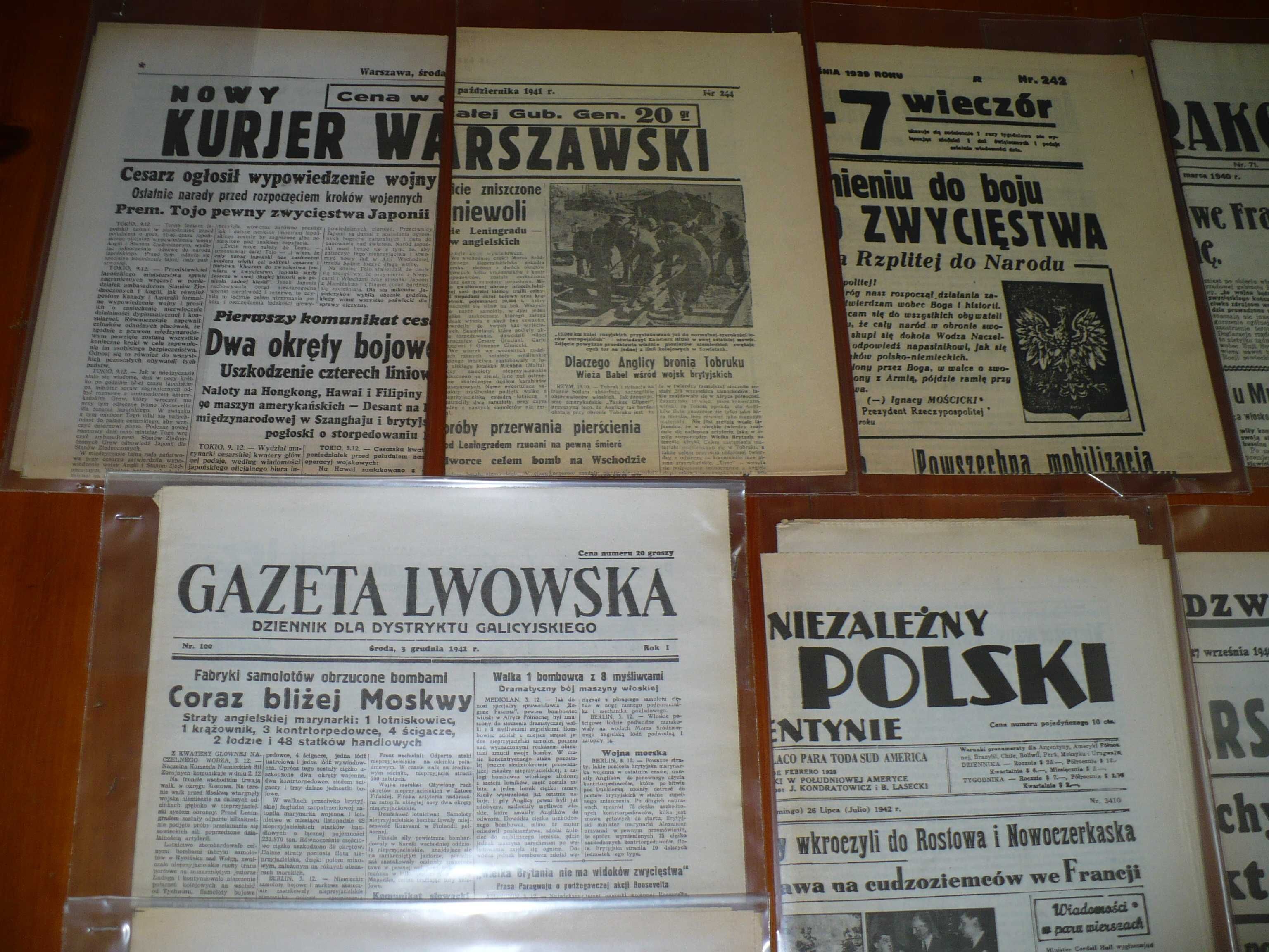 STARE POLSKIE GAZETY!! 1939-48!! Perełki Kolekcjonerskie !! UNIKATY !!