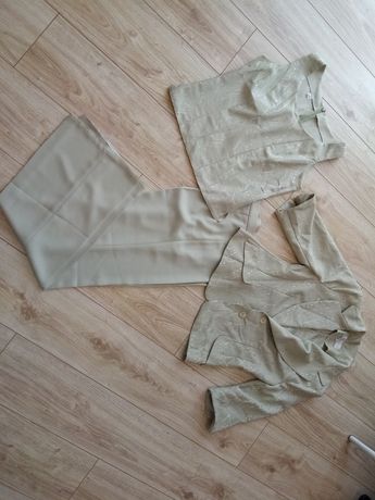 Komplet spodnie, bluzka i marynarka