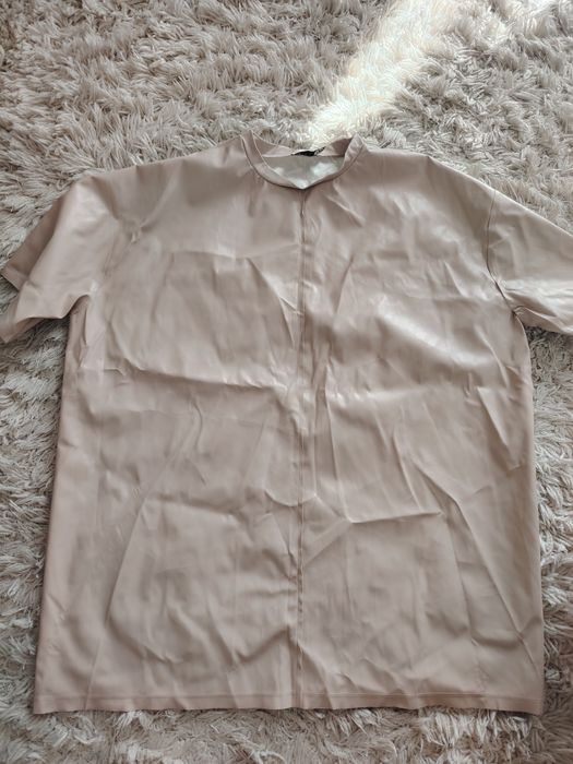 skórzana oversize sukienka asos 36 38