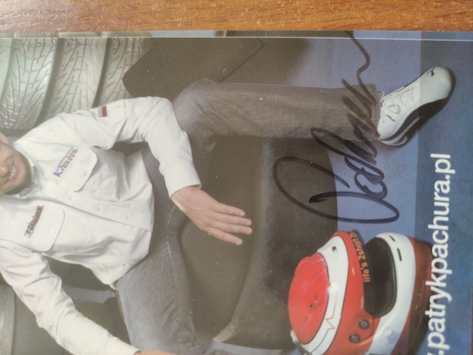 Autograf, podpis - Patryk Pachura Kierowca Samochód Kolekcja Sport