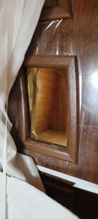 Drzwi zewnętrzne metalowe zloty dąb 90 prawe klamka wkładki szyld kotw