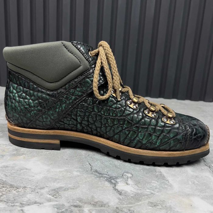 Santoni Hiking Boots Reptile Чоловічі черевики шкіра оригінал 42.5 EUR