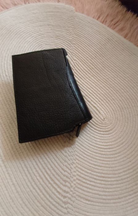 Portfel skórzany czarny