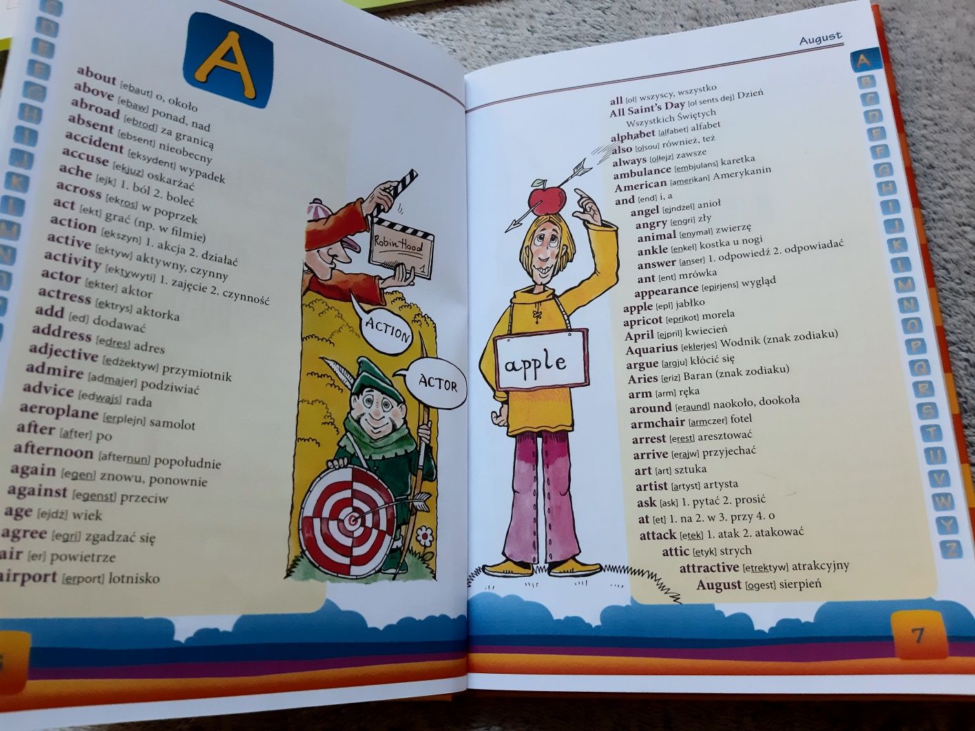 Książki do nauki angielskiego dla dzieci+słownik