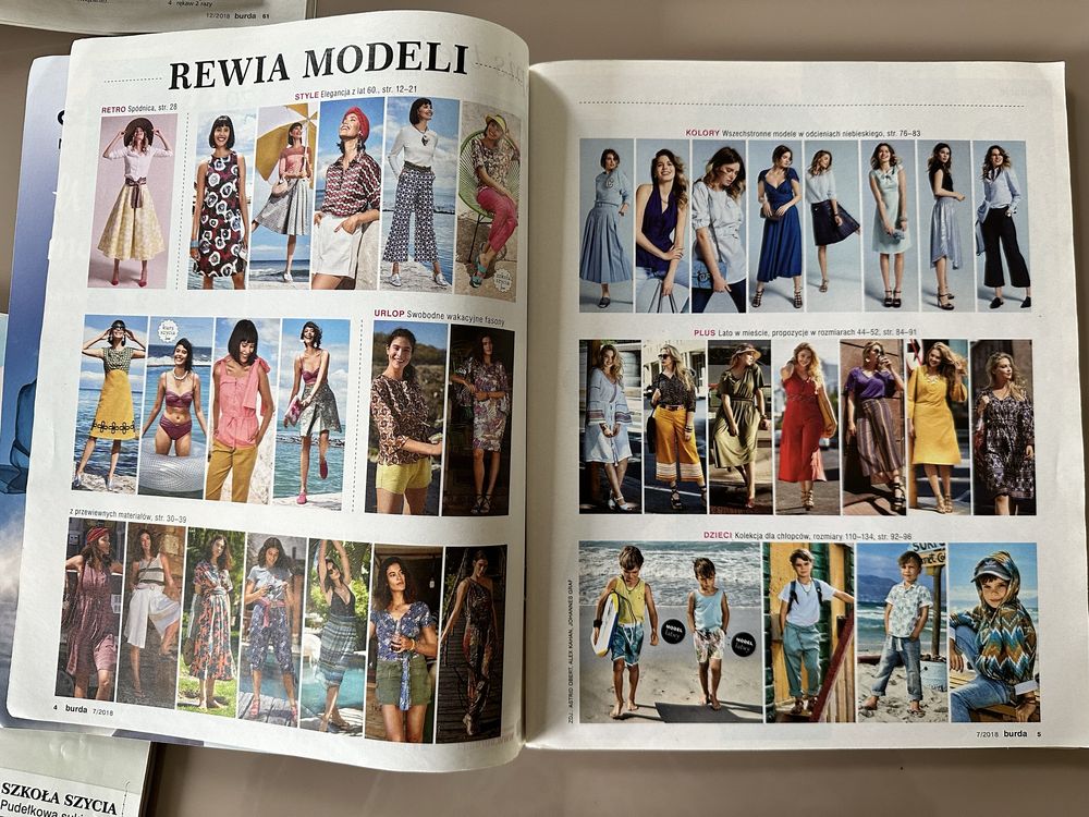 Magazyny z wykrojami Burda moda&styl oraz Style