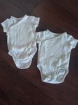 2-pak białych body z krótkim rękawem H&M, rozm. 68