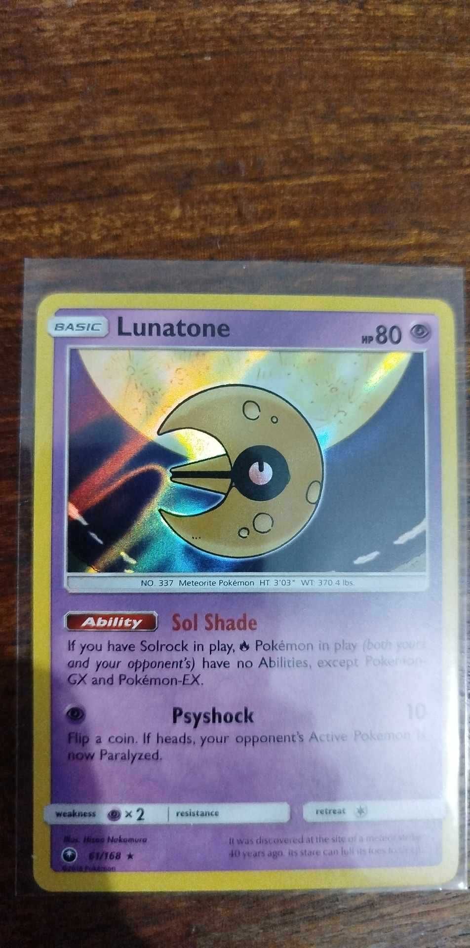 Karta Pokemon Lunatone HOLO