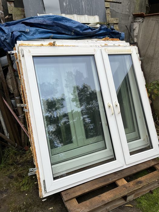 Okna używane 4 sztuki białe