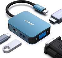 BENFEI Adapter USB C na HDMI VGA, typ C 3 w 1 do HDMI + VGA+USB 3.0,