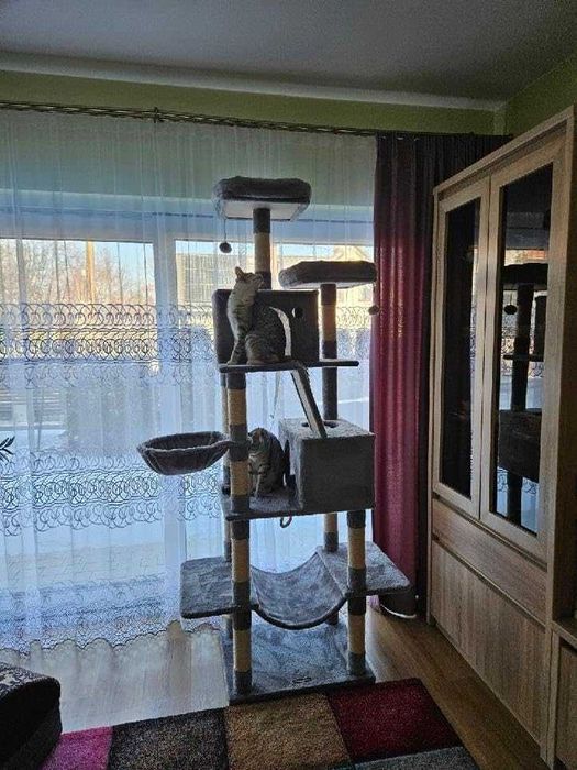 Drapak dla kota GIGANT nowy Wysoki 7 poziomów legowisko słupek domek