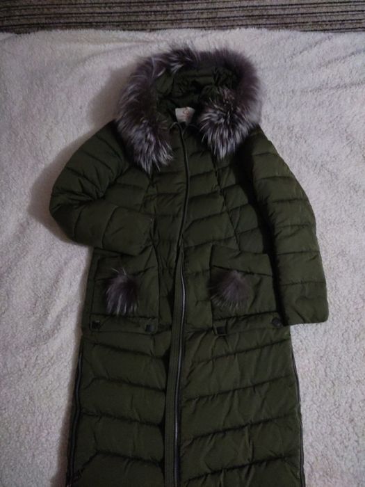 Пальто пуховик жіночий довгий