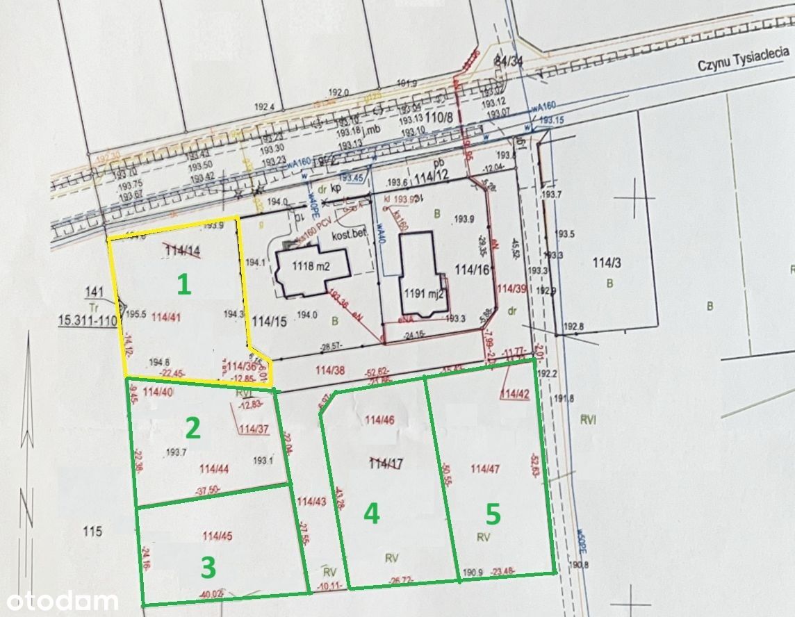 Działki budowlane w Bojanie od 1000m2 do 1300m2  blisko centrum MPZP