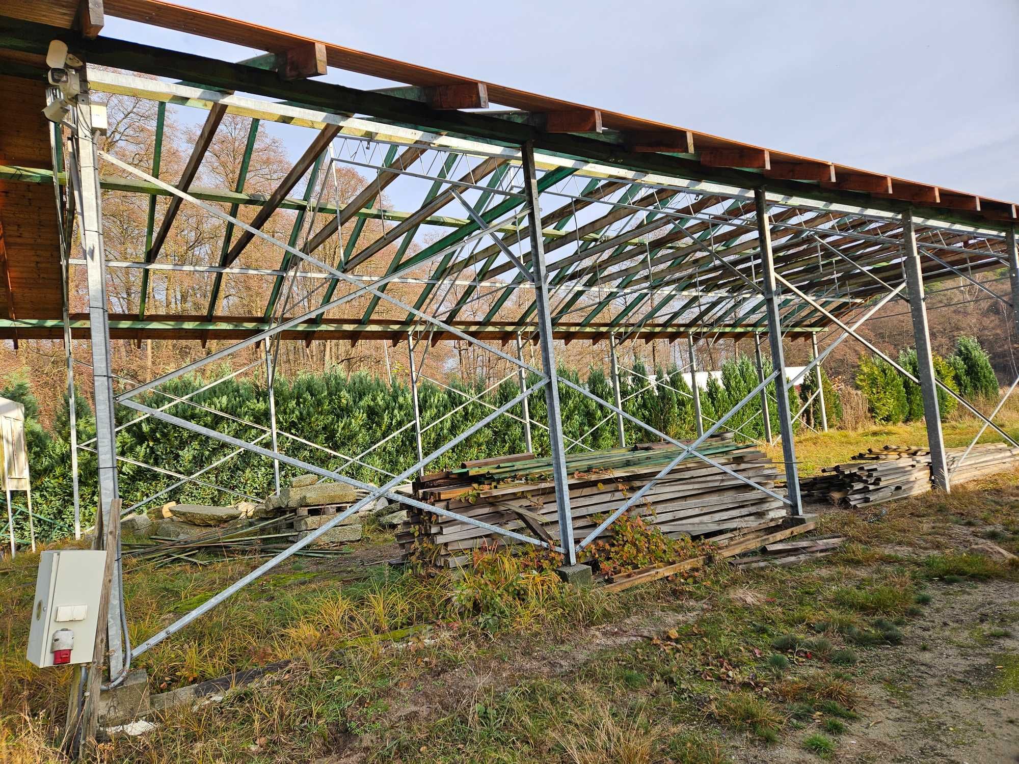 Konstrukcja stalowa hala wiata garaż warsztat magazyn 21x9 m