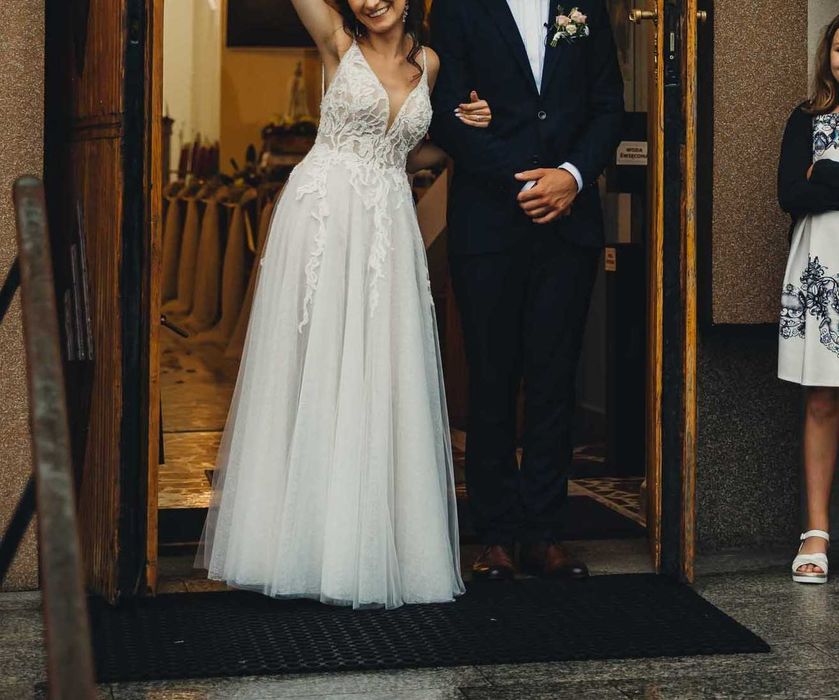 Suknia ślubna XS 34 księżniczka na ramiączkach Elizabeth Passion