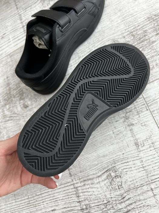 Кросівки кеди Puma нові дитячі кроссовки черные  чорні шкіра кожа