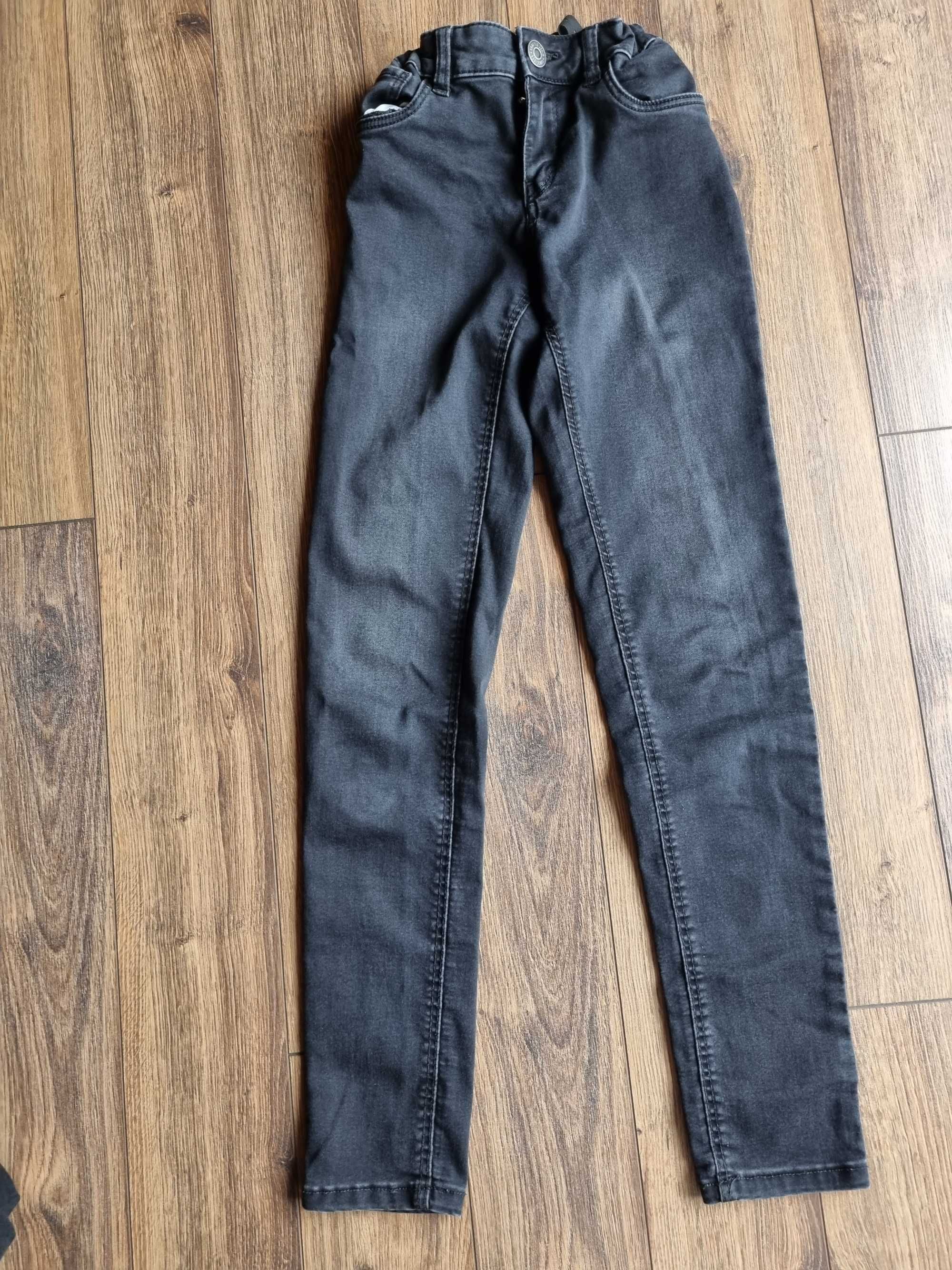 Czarne spodnie jeansowe dla dzoewczynki C&A rozmiar 164 cm