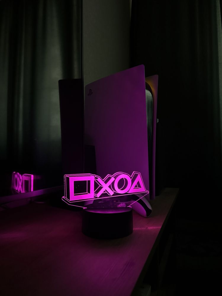Светильник настольный RGB 3D + пульт Lux ОПТ / ДРОП
