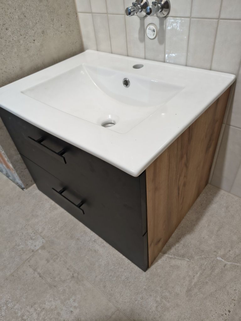 Szafka z umywalką, nowa,  umywalka 60cm
