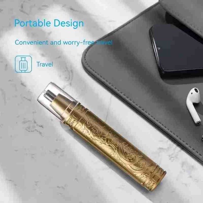 Złoty smok; trymer do włosów w nosie.