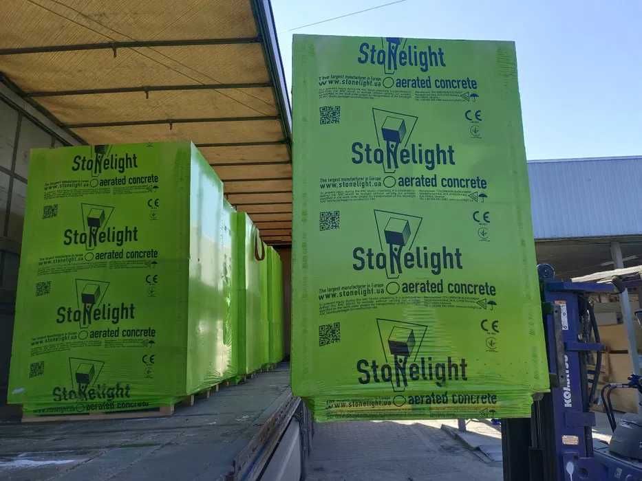 Газоблок Стоунлайт Stonelight 300х200х600 мм Д400/500 1-й і 2-й сорт