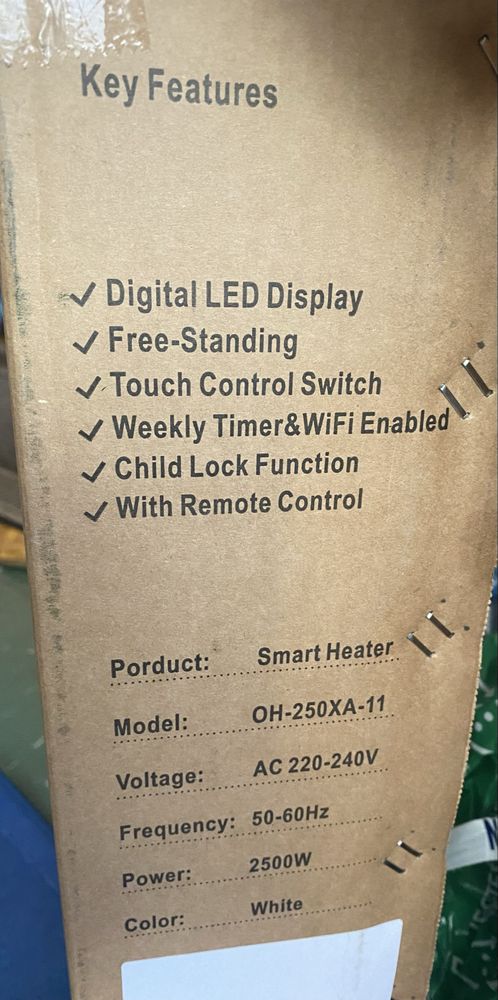 Smart heater oh-250xa-11  Grzejnik Olejowy LCD Regulacja WIFI 2500W